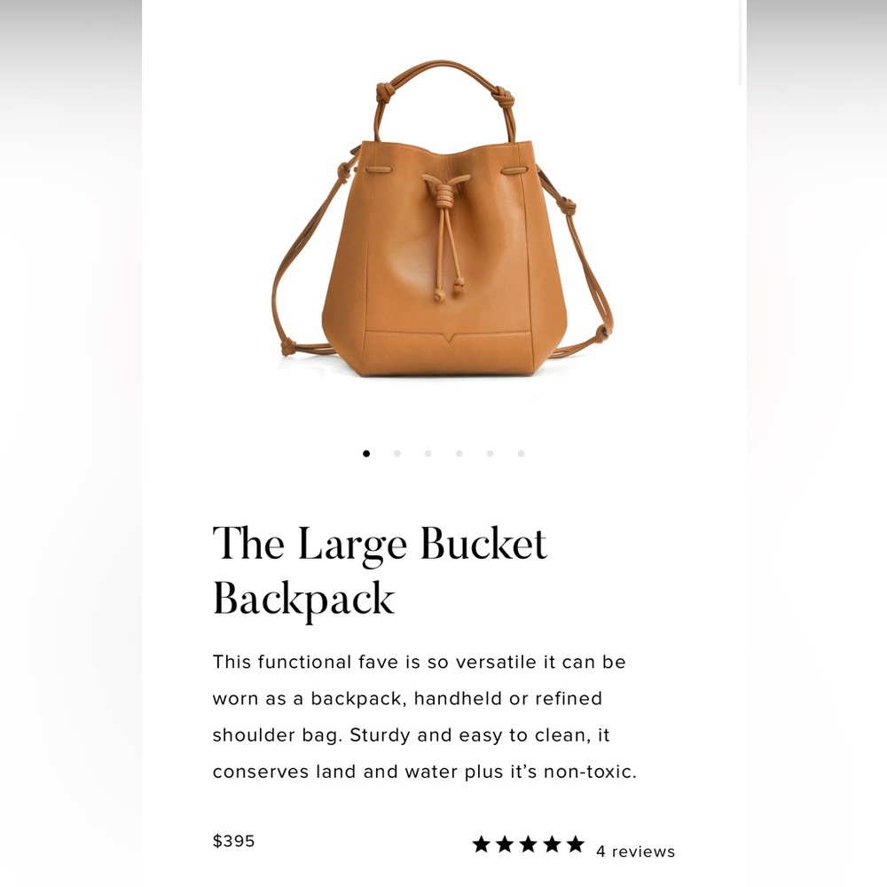 Elegant Tan Bucket Backpack